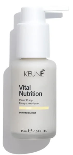 Несмываемый гель-крем для укрепления и термозащиты / NEW Vital Nutrition Power Plump / Keune