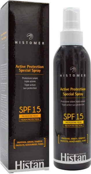 Спрей солнцезащитный SPF15 для лица-тела / Active Protection Spray SPF15 / Histomer купить