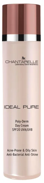 Матирующий дневной крем для жирной кожи SPF20 / Poly-Derm Sebum Balance Day Cream SPF20 UVA/UVB / Chantarelle