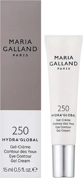 Гель-крем для повік від темних кіл та зморшок / 250 Hydra’Global Eye Contour Gel Cream / Maria Galland Paris