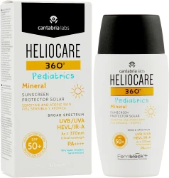 Дитячий сонцезахисний мінеральний крем SPF50+ Heliocare 360º Pediatrics / HELIOCARE 360º Pediatrics Mineral SPF50 + / Cantabria Labs