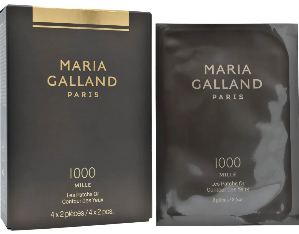 Золоті патчі для очей: сяйво та гладкість шкіри / 1000 Mille Les Patchs Or Contour Des Yeux / Maria Galland Paris