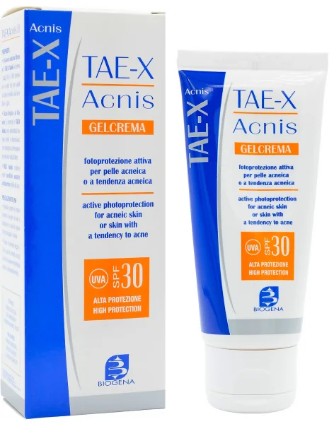 Солнцезащитный крем для жирной кожи и кожи с акне / TAE X Acnis SPF30 / Biogena купить