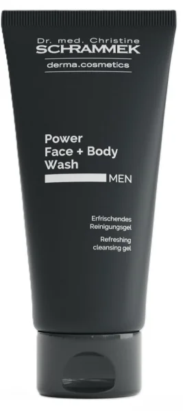 Освежающий очищающий гель для душа 2 в 1 для мужчин / Power Face + Body Wash / Dr. Schrammek