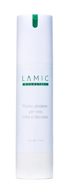 Зволожуючий флюїд для обличчя, шиї та декольте «Fluido idratante per viso, collo e decollete» / Lamic Cosmetici