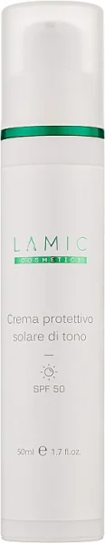 Тональный крем из SPF 50 для защиты и выравнивания цвета кожи Crema protettivo solare tono SPF 50 / Lamic Cosmetici