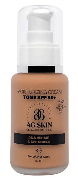 Увлажняющий крем с тоном / Moisturising cream tone SPF 50+ AG Skin / AG Skin