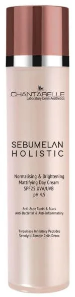 Осветляющий и нормализующий дневной крем / Sebumelan Holistic Mattifying Day Cream SPF25 UVA/UVB pH 4.5 / Chantarelle