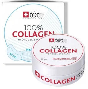 Гиалуроновые патчи для глаз с гиалуроновой кислотой / 100% Collagen Hydrogel Patch / Tete