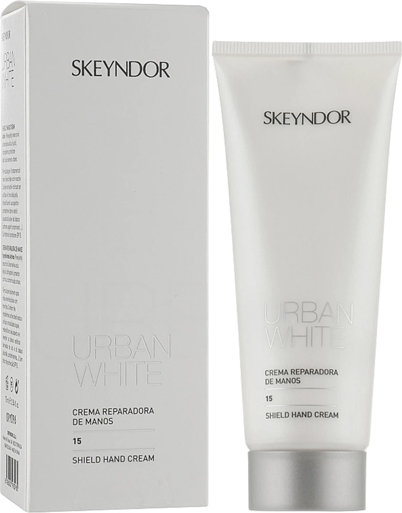 Крем для рук, що освітлює / Urban white shield hand cream / Skeyndor