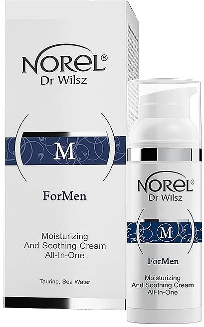 Універсальний зволожуючий та заспокійливий крем / Light All-in-one moisturizing and soothing cream for men / Norel купить