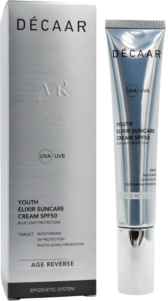 Крем-еліксир SPF50 сонцезахисний, що омолоджує / Youth Elixir Suncare Cream SPF50 / DECAAR