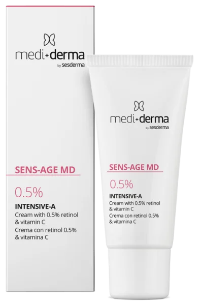 Интенсивный ночной крем с ретинолом 0.5% / SENS-AGE MD Intensive-A Plus / Mediderma