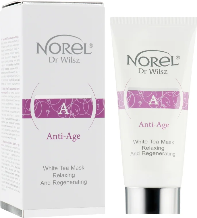 Кремова маска для зрілої комбінованої шкіри з білим чаєм / Anti-Age – Relaxing and regenerating white tea mask / Norel