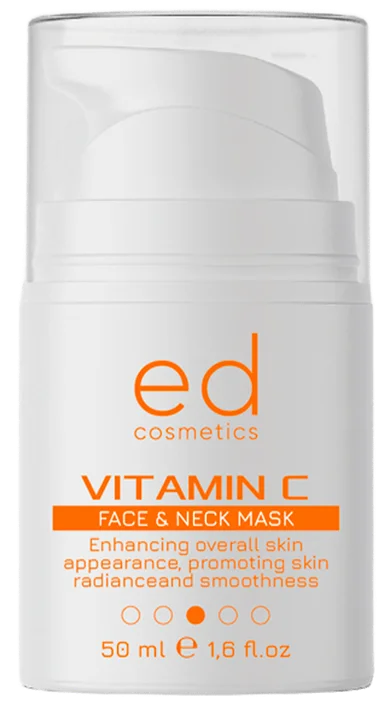 Маска для обличчя та шиї з вітаміном С / VITAMIN C FACE & NECK MASK / ED Cosmetics