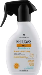 Детский солнцезащитный лосьон для атопической кожи SPF50 Heliocare 360º Pediatrics / HELIOCARE 360º Pediatrics ATOPIC LOTION Spray SPF50 / Cantabria Labs