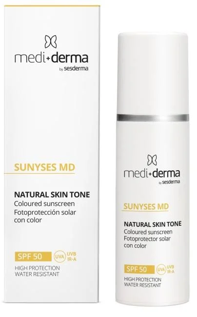 Тональний сонцезахисний крем / Facial Cream SPF50 Photoprotection with color / Mediderma купить