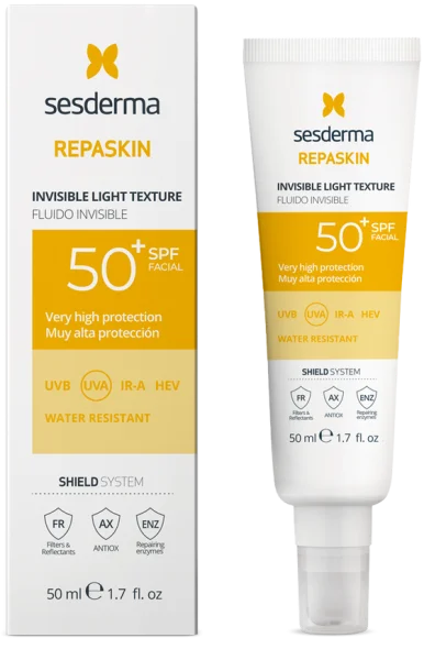 Солнцезащитный флюид для лица / Repaskin Invisible Light Texture SPF50+ / Sesderma