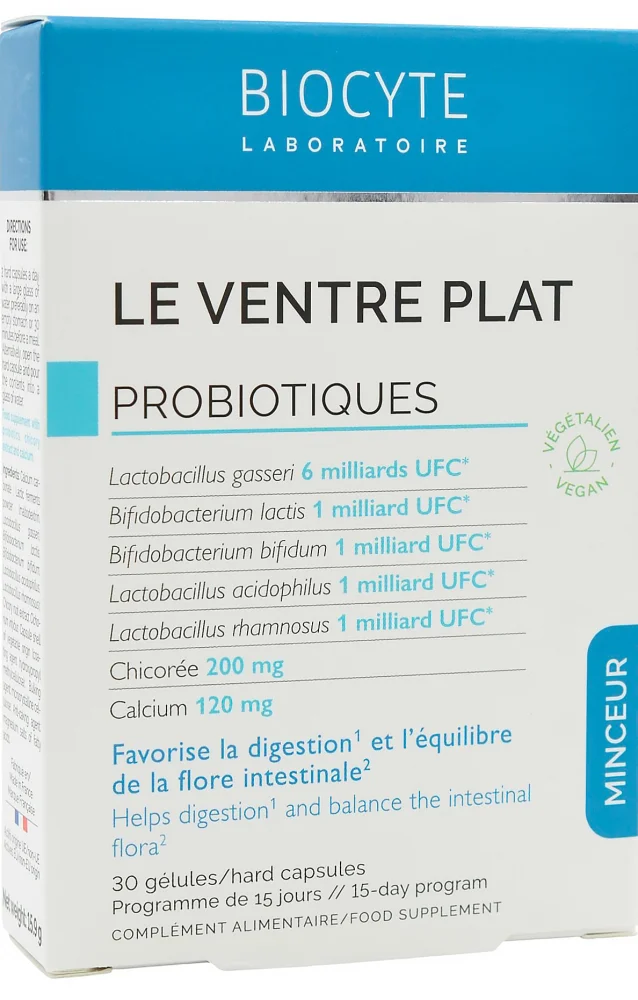 Нормалізує мікрофлору. 5 штамів пробіотиків / LE VENTRE PLAT / Biocyte купить