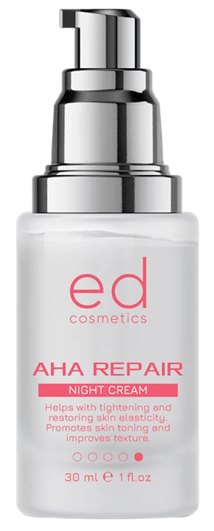 Нічний крем для обличчя з AHA-кислотами / AHA REPAIR NIGHT CREAM / ED Cosmetics