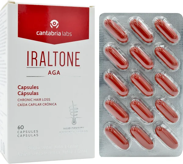 Капсулы для борьбы с хронической потерей волос /  IRALTONE AGA Capsules / Cantabria labs