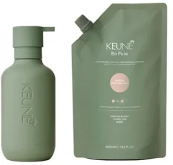 Розгладжуючий шампунь KEUNE So Pure Polish Shampoo + Емкость для наполнителя / So Pure Polish Conditioner / Keune