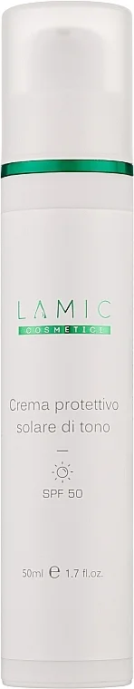 Тональний крем із SPF 50 для захисту та вирівнювання кольору шкіри Crema protettivo solare tono SPF 50 / Lamic Cosmetici