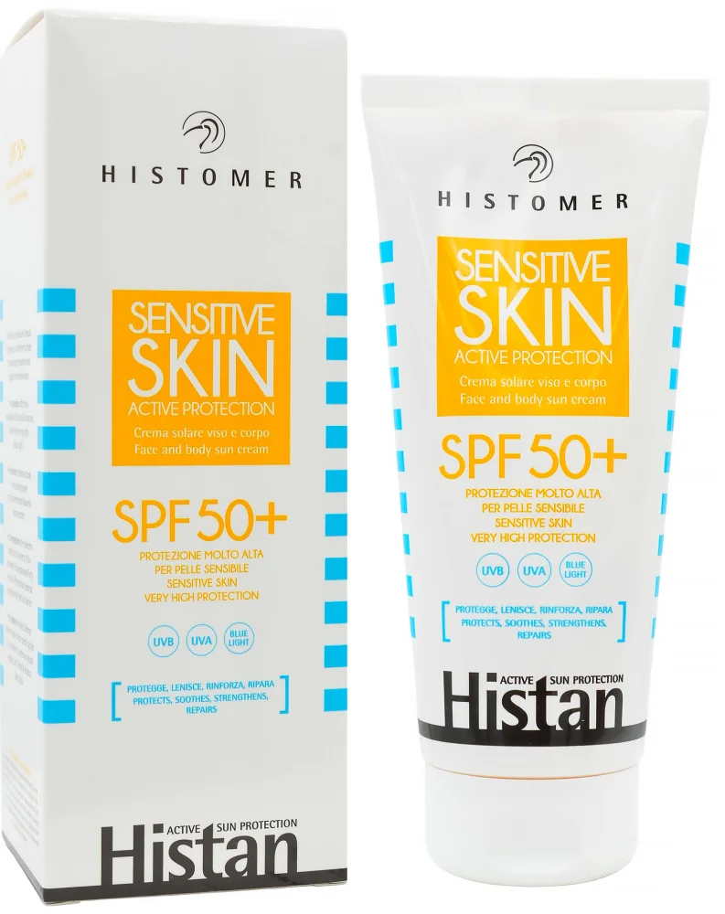 Крем сонцезахисний SPF50+ для обличчя та тіла SENSITIVE / Sensetive Skin Active Protection SPF50+ / Histomer