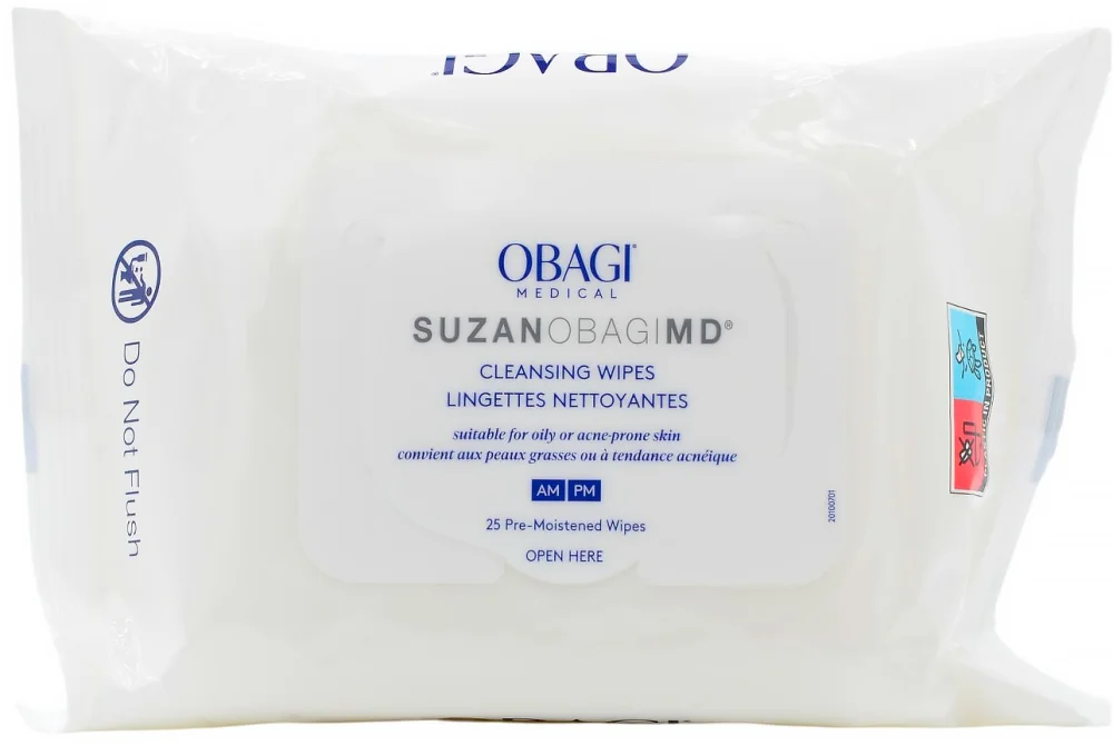 Текстуровані серветки для очищення проблемної шкіри / SUZANOBAGIMD Acne Cleansing Wipes / Obagi Medical