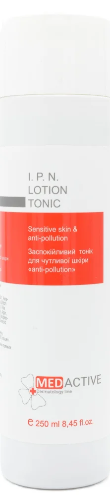 Заспокійливий тонік для чутливої шкіри anti-pollution / I. P. N. LOTION TONIC sensitive skin & anti-pollution ph – 6,3 / Medactive