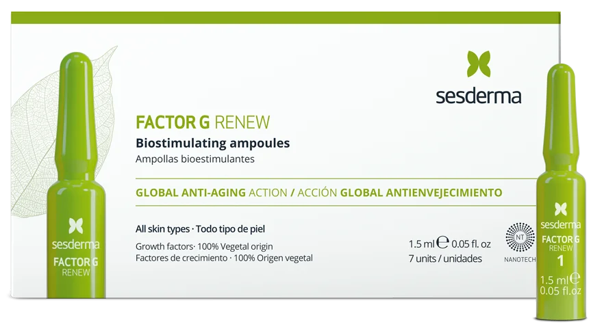 Біостимулюючі ампули для обличчя / Factor G Renew Ampollas Biostimulants / Sesderma