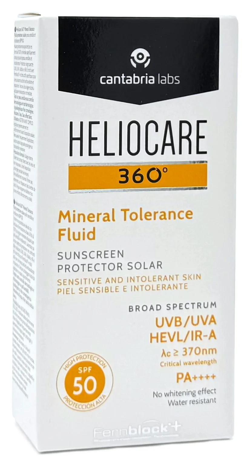 Сонцезахисний мінеральний крем-флюїд SPF50 для чутливої шкіри