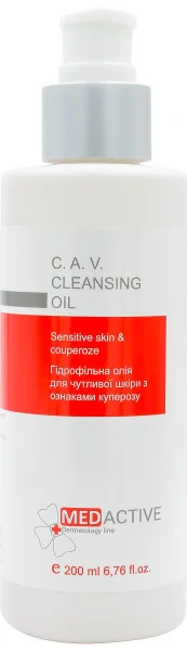 Гидрофильное масло для чувствительной кожи с признаками купероза / C. A. V. CLEANSING OIL sensitive skin & couperoze ph – 6,8 /  Medactive купить