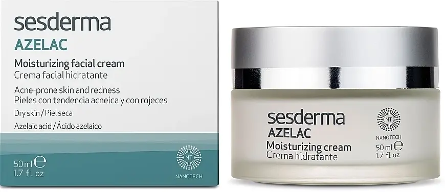 Зволожуючий крем для обличчя / AZELAC MOISTURIZING GREAM / Sesderma