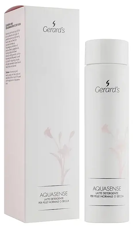 Молочко для обличчя для комбінованої та сухої шкіри / AQUASENSE CLEANSING MILK / Gerard's