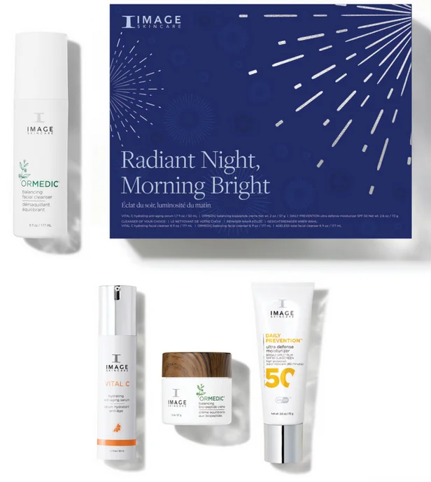 Лімітований подарунковий набір Сяюча ніч, яскравий ранок / Radiant Night, Morning Bright / Image Skincare