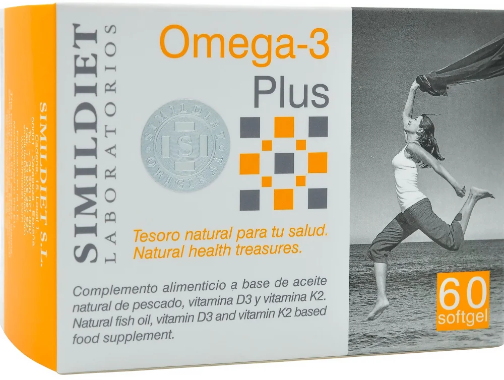 Нутрицевтик з Омега-3 і вітамінами Е, D3, K2 / Omega-3 Plus / Simildiet купить