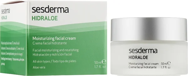 Увлажняющий крем для лица / HIDRALOE MOISTURIZING FACIAL CREAM / Sesderma