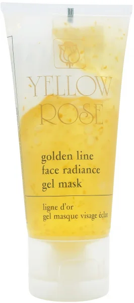 Подтягивающая гелевая маска с золотом и протеинами шелка / Golden Line Face Radiance Gel Mask / Yellow Rose