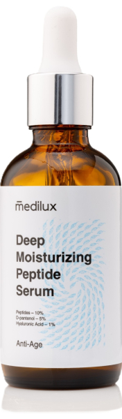 Сыворотка с пептидами и гиалуроновой кислотой / Deep Moisturizing Peptide Serum / MEDILUX купить