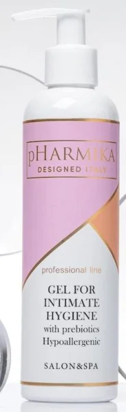 Гель для интимной гигиены с пребиотиками. Гипоаллергенный / Gel for intimate hygiene with prebiotics. Hypoallergenic / pHarmika