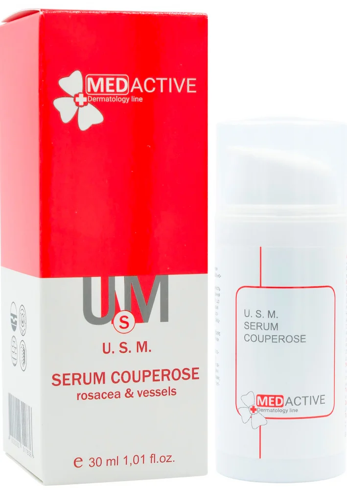 Коригуюча сироватка anti-couperose  / U. S. M. SERUM COUPEROZE rosacea & vessels ph – 7,0 (АП+/ -) /  Medactive купить