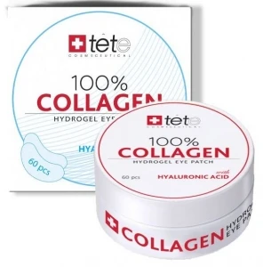 Гіалуронові патчі для очей з гіалуроновою кислотою / 100% Collagen Hydrogel Patch / Tete