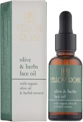 Живильне масло для обличчя з органічним оливковою олією / Olive & Herbs Oil / Yellow Rose