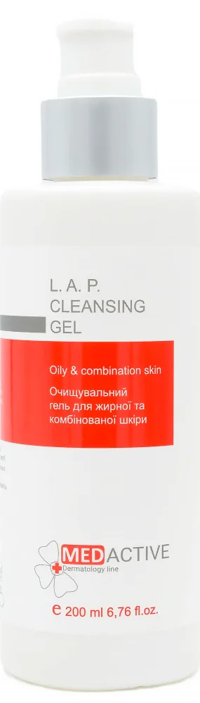 Очищаючий гель для жирної та комбінованої шкіри / L. A. P. CLEANSING GEL oily & combination skin ph – 3,0 / Medactive купить