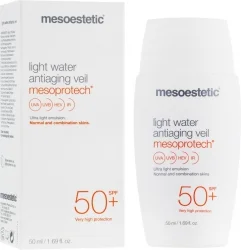 Легкая антивозростная сыворотка вуаль /  Light water antiaging veil  SPF50+ / Mesoestetic