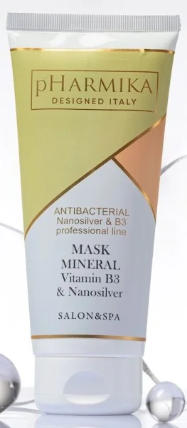 Минеральная поросуживающую маска с витамином В3 и наносеребром / Mask Mineral Vitamin B3 & Nanosilver / pHarmika