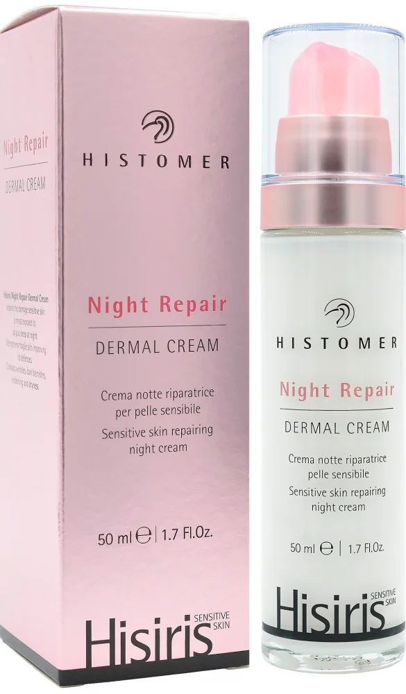 Відновлюючий нічний крем  для чутливої шкіри / HISIRIS Night Repair Dermal Cream / Histomer