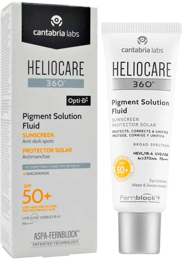 Сонцезахисний флюїд для шкіри з гіперпігментацією / HELIOCARE 360º PIGMENT SOLUT / Cantabria Labs купить