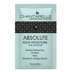 Маска з ліфтинг-ефектом - абсолютне зволоження / Absolute Moisturizing Lift Effect Mask CERAMIDE & COLLAGEN BOOSTER Face & Neck / Chantarelle